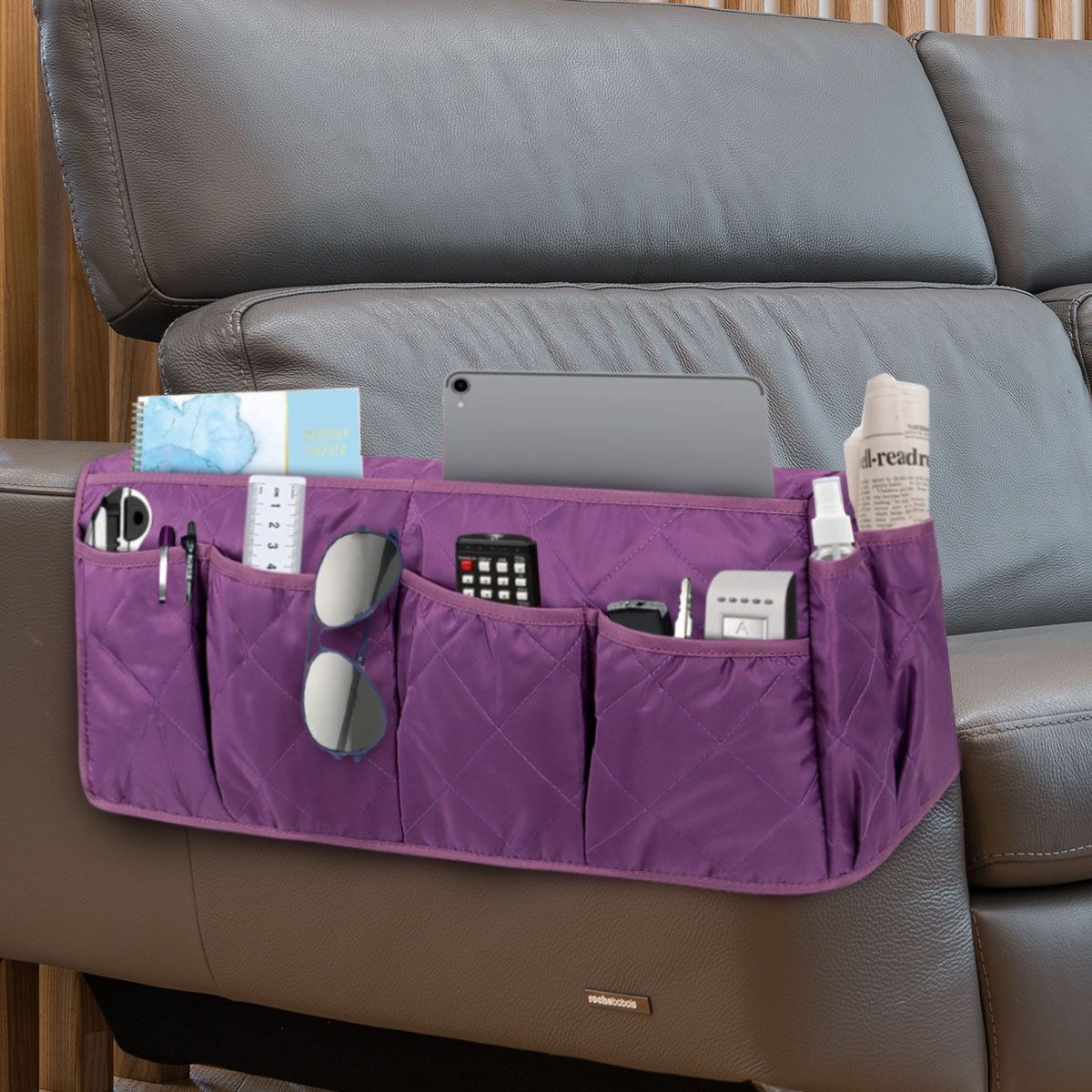 Armrest Organizer TV Remote Holder 14 Pocket Caddy for Couch Sofa Recliner Chair