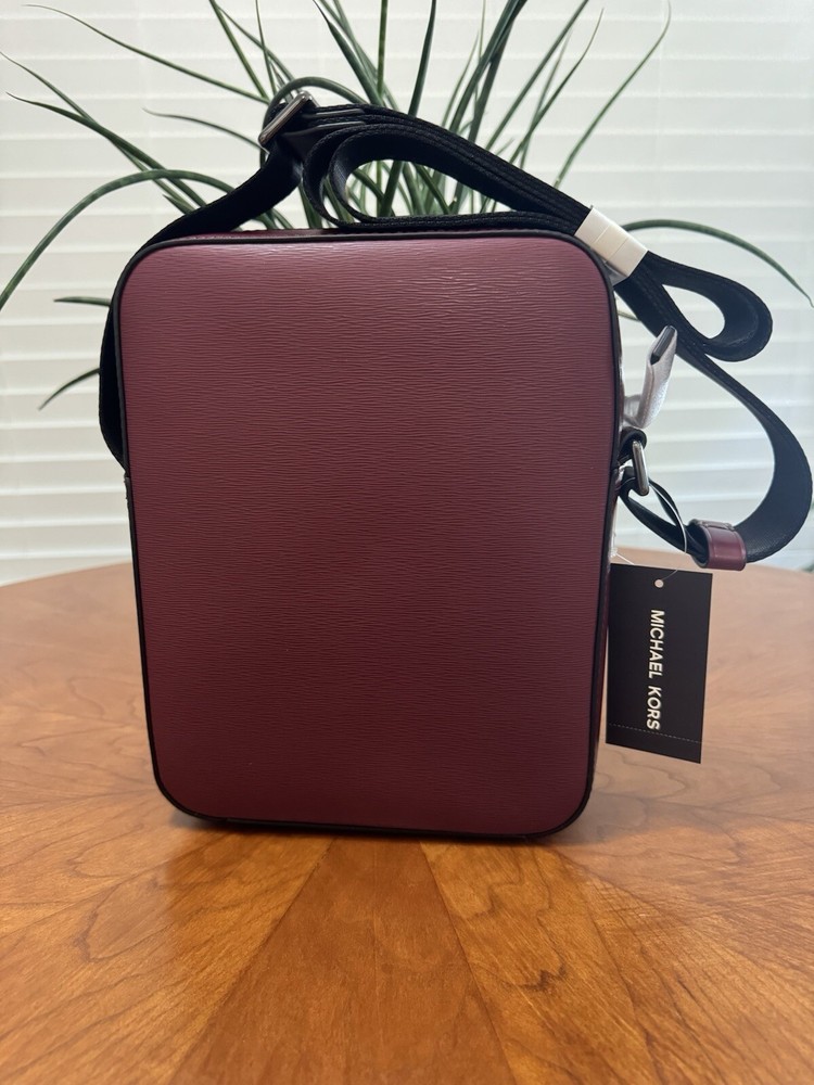 Michael Kors Cooper Flight Bag Dark Cherry NWT