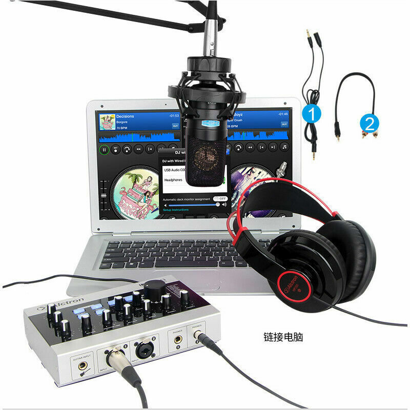 Alctron U16K MK3 Pro Microphone External Sound Card USB Audio Interface Stream