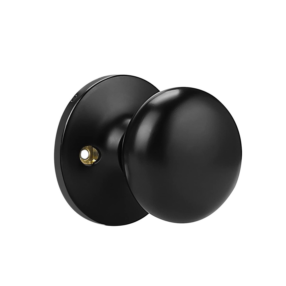 Probrico Dummy Door Knob Matte Black, One Side Black Knobs 1 Pack,