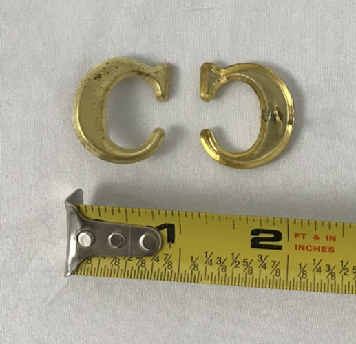 Hat Brass - 1 Inch Company Letter "C"