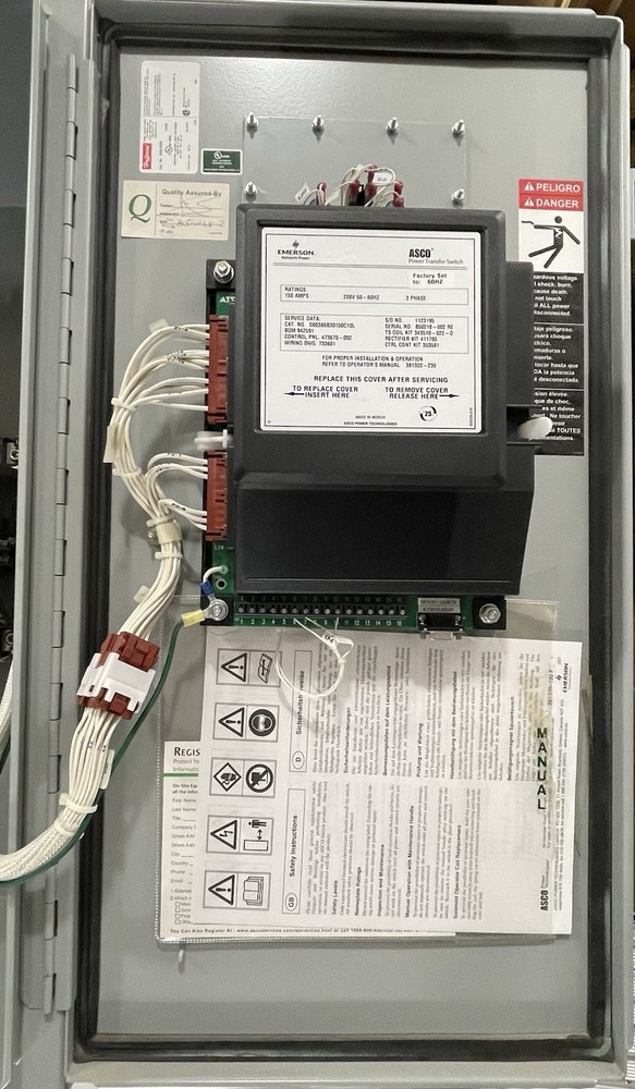 ASCO D00386B30150C10L 150A Automatic Transfer Switch, 280V