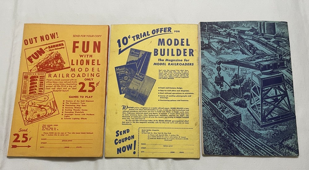 Lionel Trains instructions for assembling & operating Booklets from 1947-48-1949