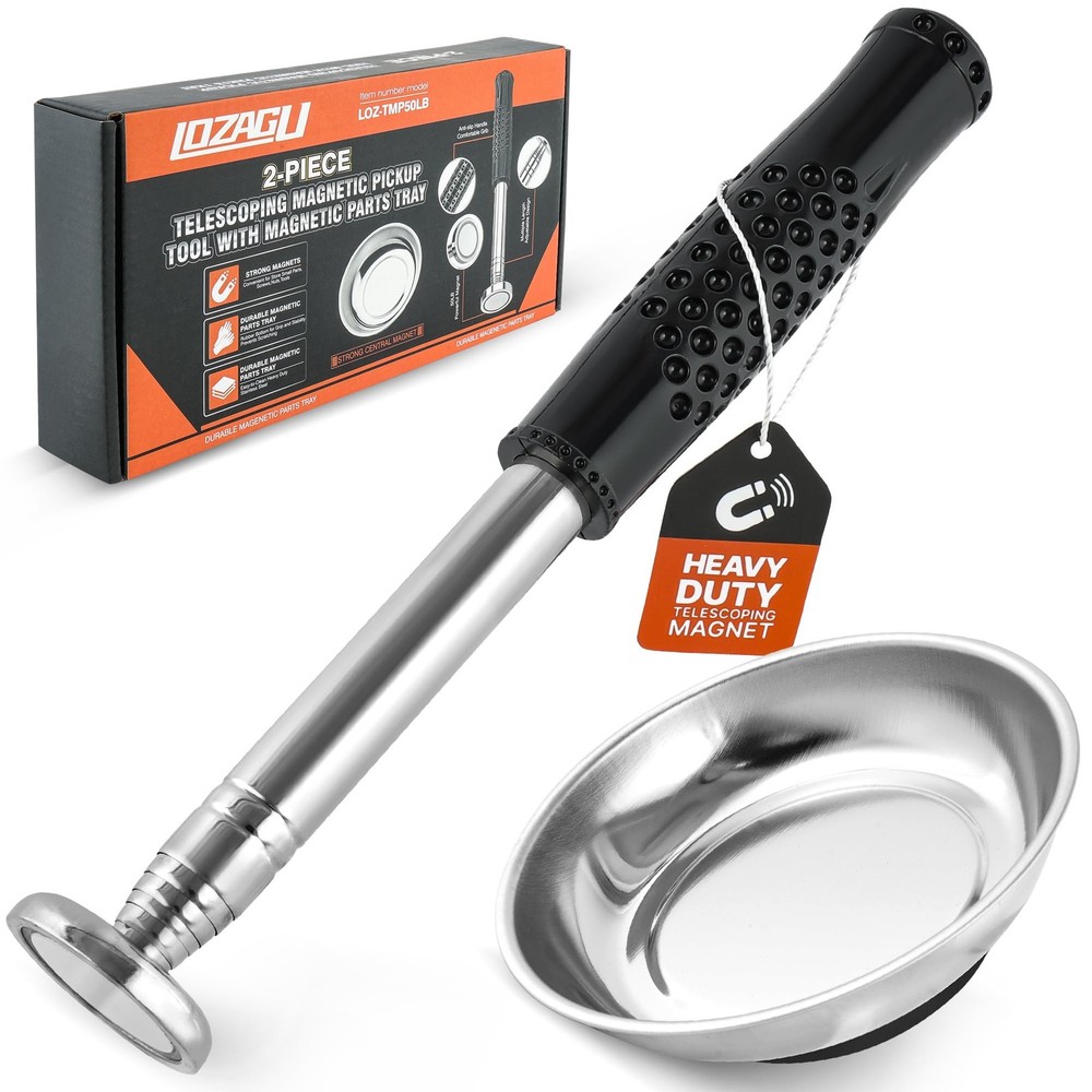 Telescoping Magnetic Pickup Tool with 50lb Pull Force, Magnet Stick Extendabl...