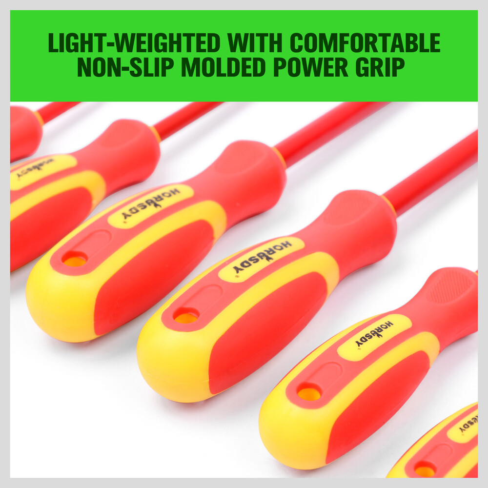 6pc Electrician's Insulated Magnetic Electrical Hand Screwdriver Tool Set New