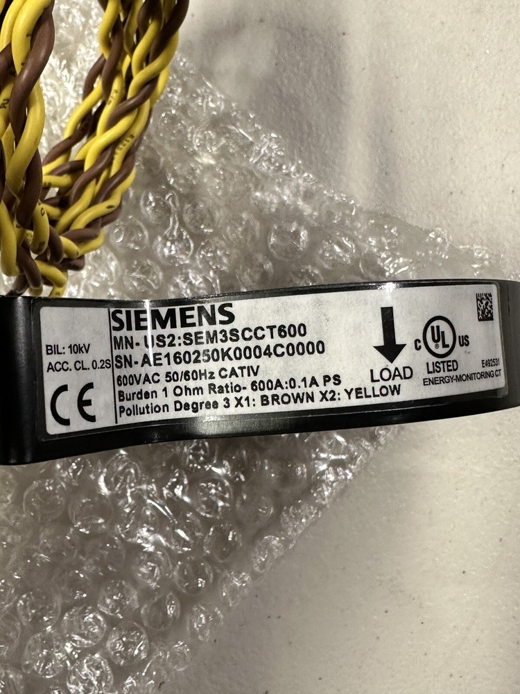 SIEMENS SEM3SCCT600 600A Solid Core CT Wandler Current Transformer NEW
