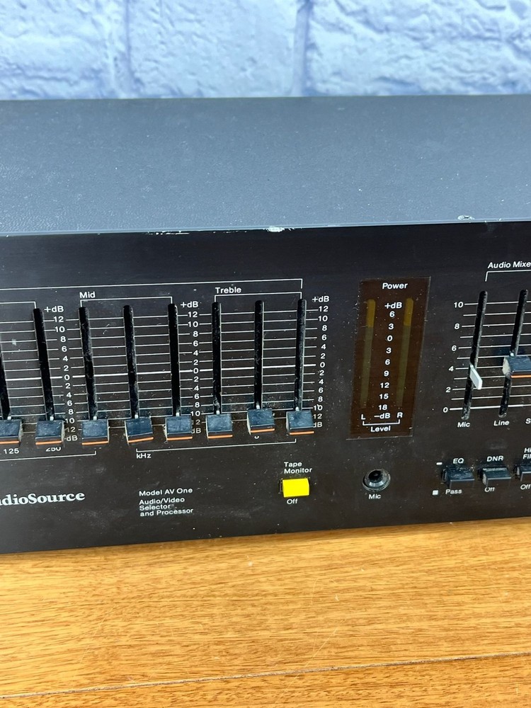 Vintage Rare Audiosource AV-ONE Audio/Video Selector And Processor Equalizer