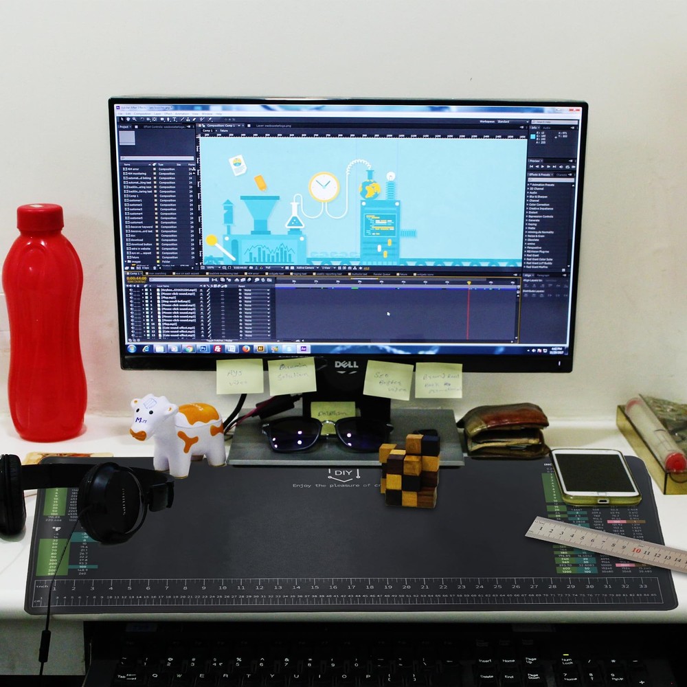 Workbench Mat, 35.5" X 16" DIY Silicone Rubber Large Work Bench Table Hobby N...