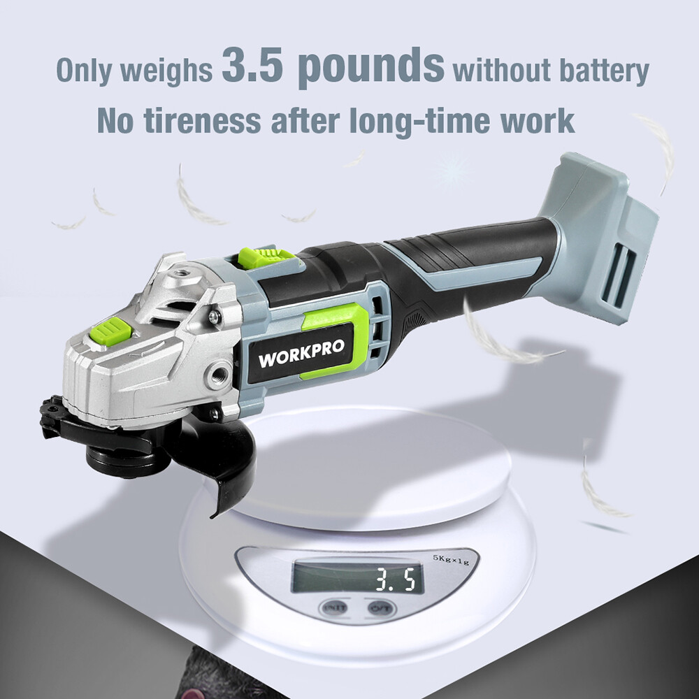 WORKPRO 20V Cordless Angle Grinder Kit 4-1/2 Inch Lightweight Angle Grinder Tool
