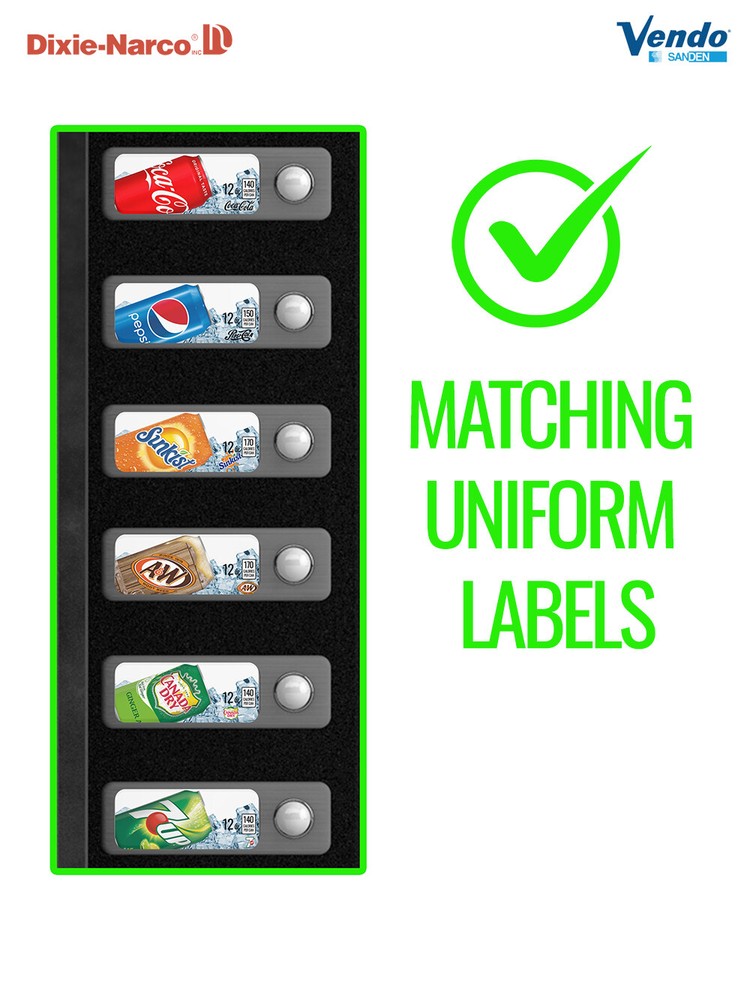 (8) Vending Machine Labels - Reign Variety Pack - Rockstar