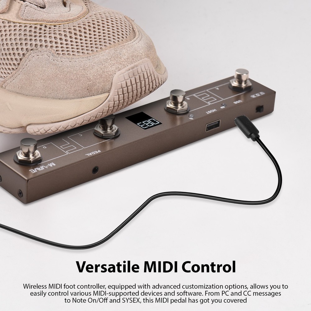 M-VAVE Wireless MIDI Controller BT MIDI Pedal Controller Intelligent APP VYSK