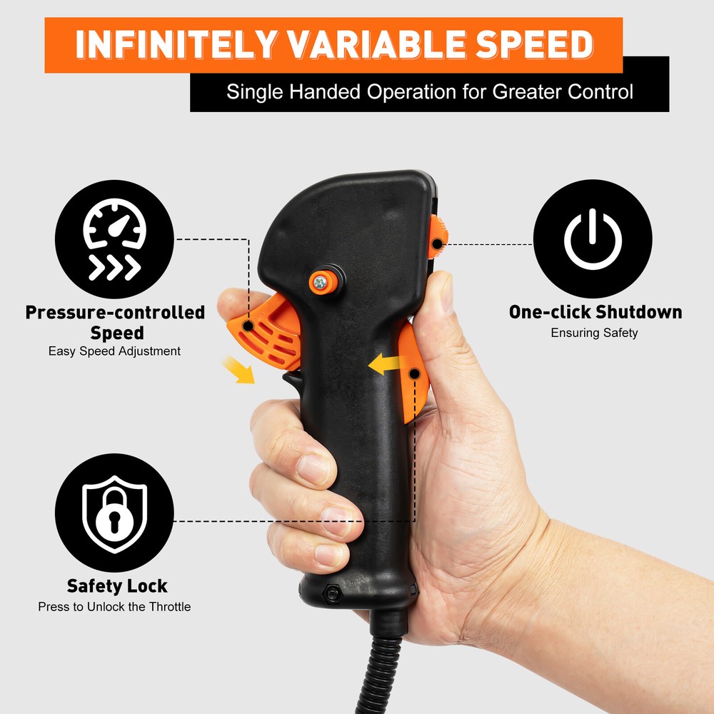 63CC 2-Stroke Manual Start Backpack Gas Powered Leaf Blower 6800r/min