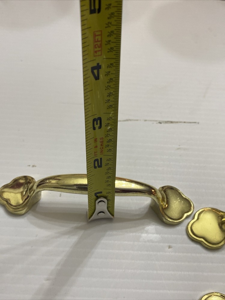 12 Vintage Brass Cabinet Door Drawer Handles Pulls Knobs Architectural Salvage