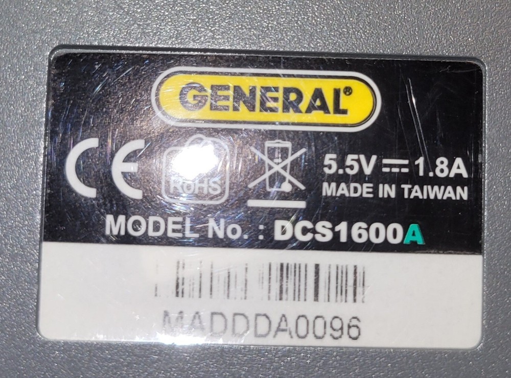General DCS1600A high performance Record Video Borescope System As-Is For Parts