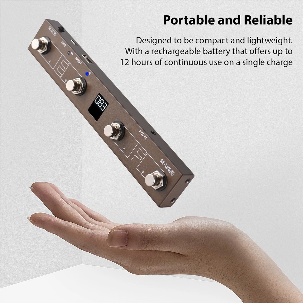 M-VAVE Wireless MIDI Controller BT MIDI Pedal Controller Intelligent APP VYSK