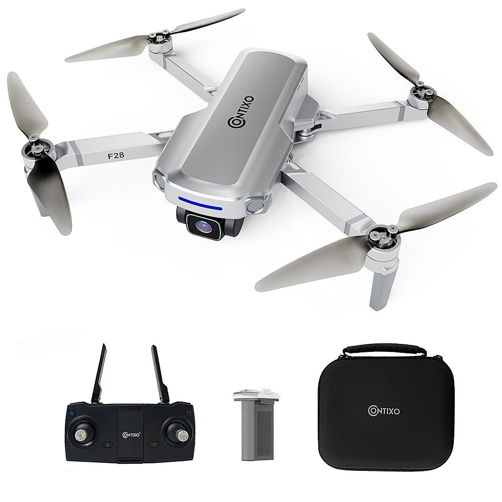 Contixo F28 GPS Drone with Remote Controller - Silver 25GB