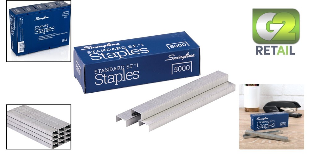 Bulk 5-Pack Standard Staples – 5000 Durable Staples for Everyday Stapling Needs