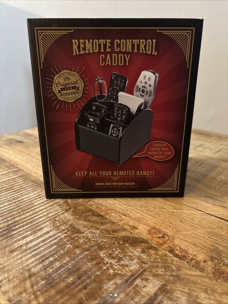 THE ORIGINL FUN WORKSHOP Remote Control Caddy With Spinning Valet Organizer