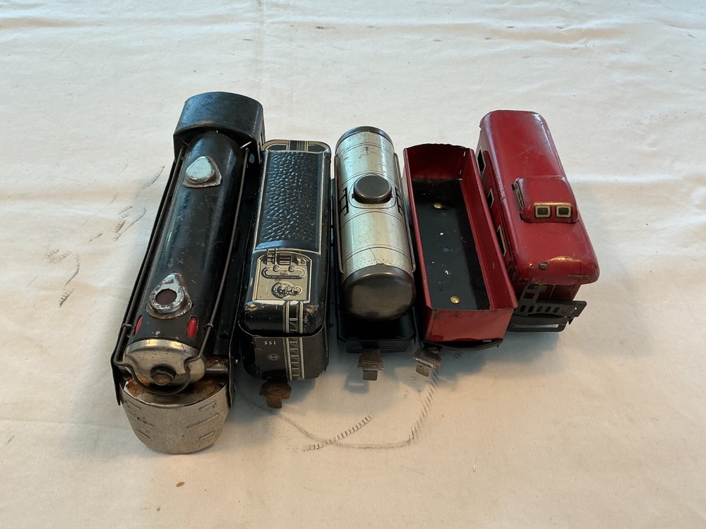 MARX Postwar Steam Engine Set w. Transformer Tracks Freight Car Set 0 scale