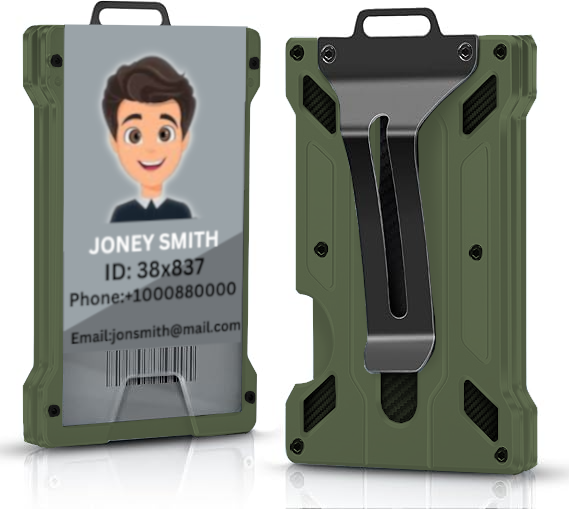 Men's Aluminum RFID Blocking Money Clip Slim Credit ID card Holder Metal Wallet