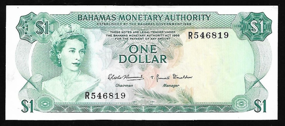 Bahamas - One Dollar Note - L1968 - P27 - AU