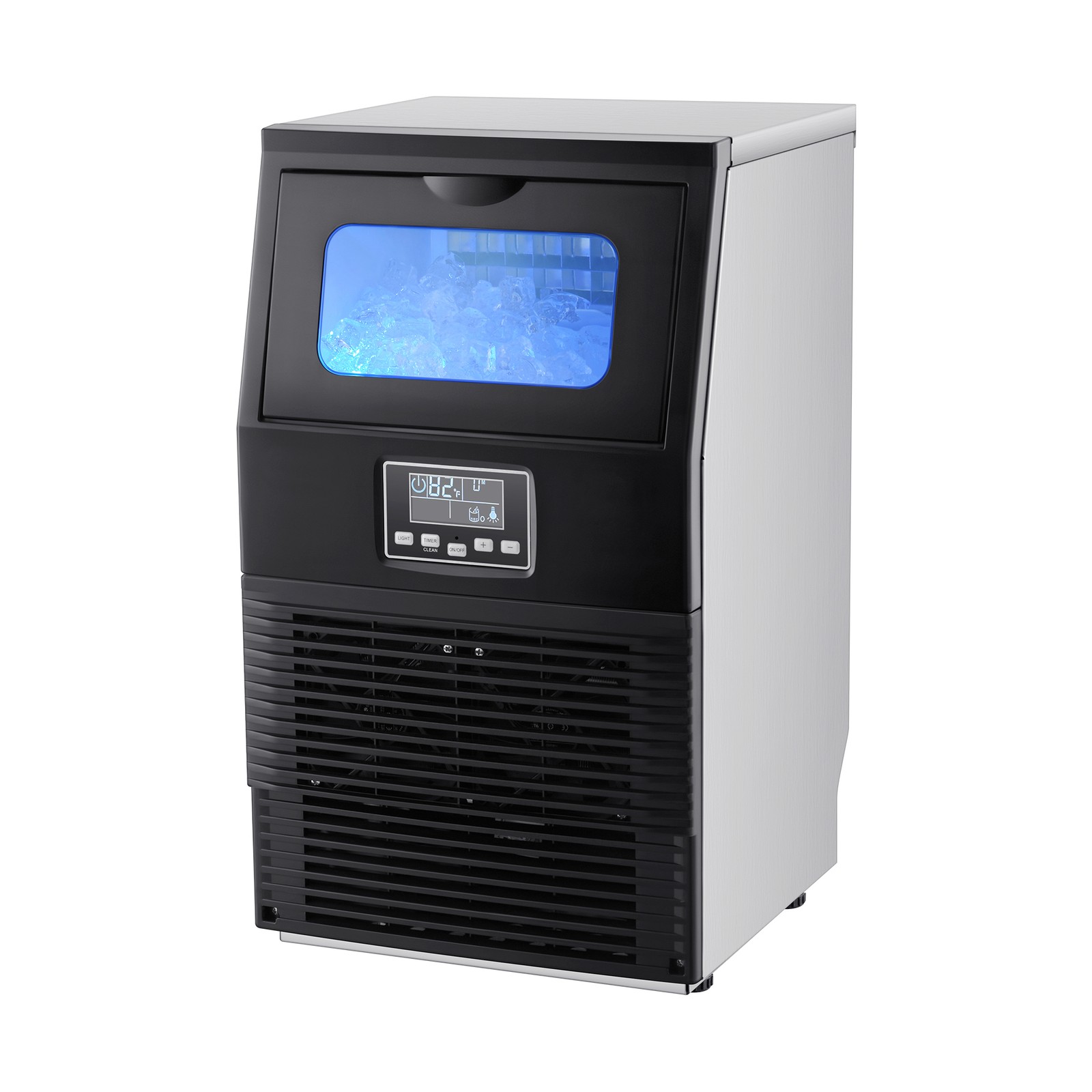 Uimoso 80lbs/24h Commercial Ice Maker Home Bar Restaurant Built-in Cube Machine