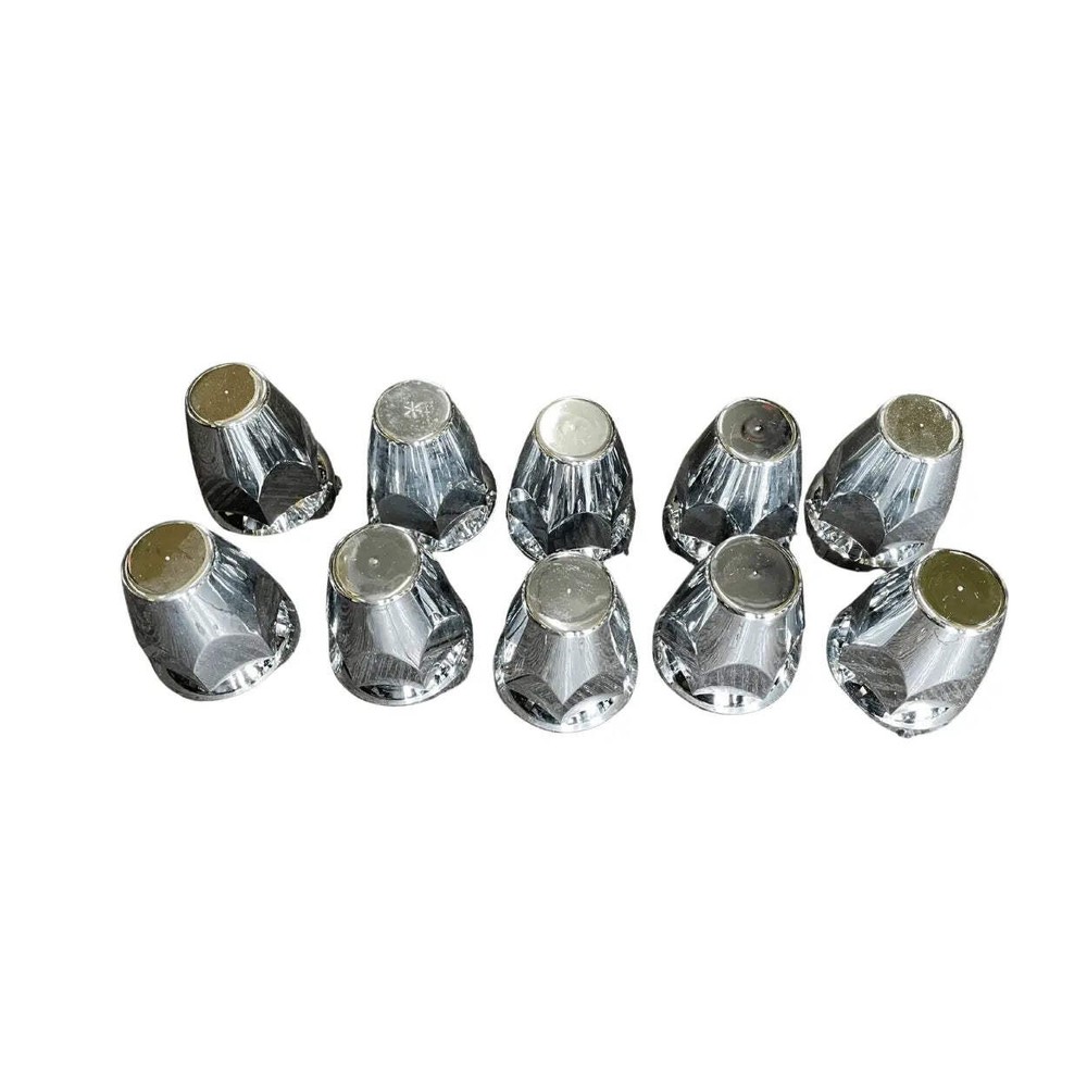 33mm Chrome Plastic Thread On Lug Nut Covers (10 pack)