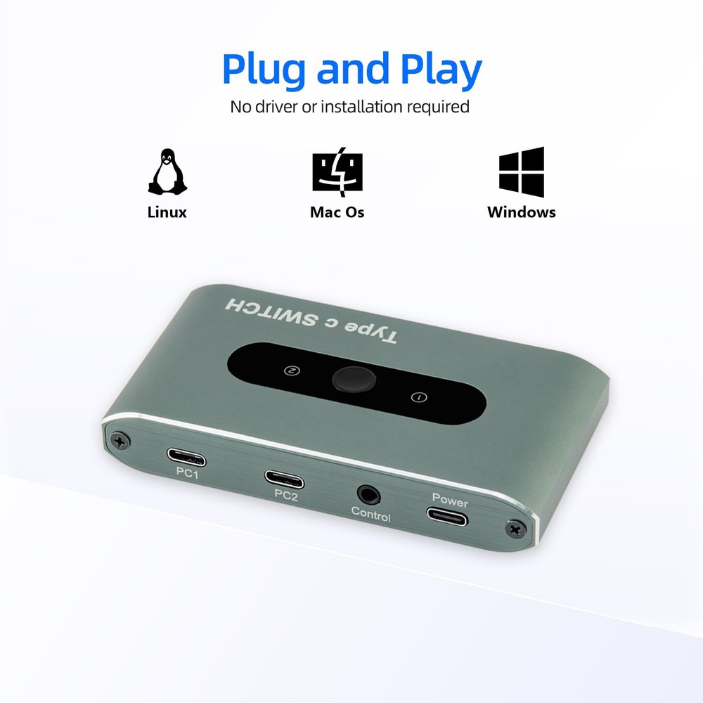 USB 3.0 Switch for 2 Computers, Share 4 USB Devices with Remote Control, USB ...