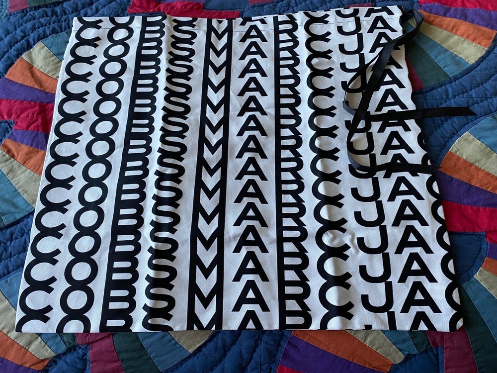 Marc Jacobs Monogram Dust Protect Bag for Purses Black/White Different Sizes NEW