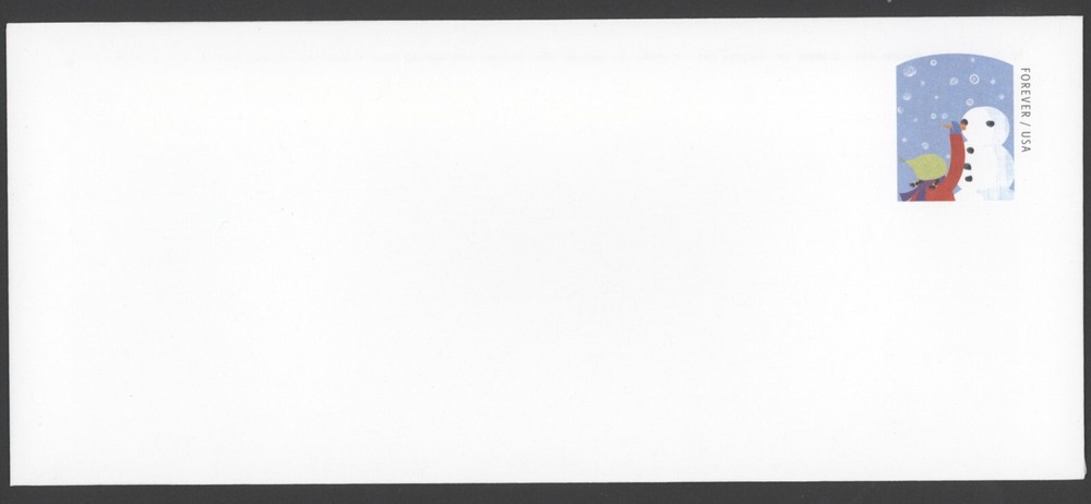2014 US Scott #U688 Snowman Stamped Envelope