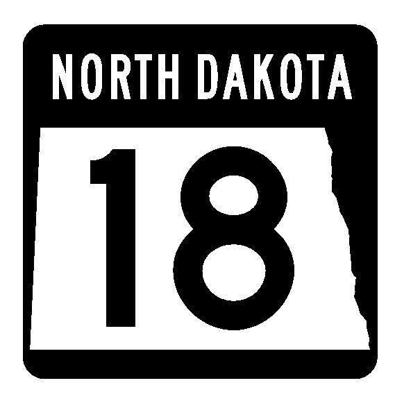 North Dakota State Highway 18 Sticker Decal