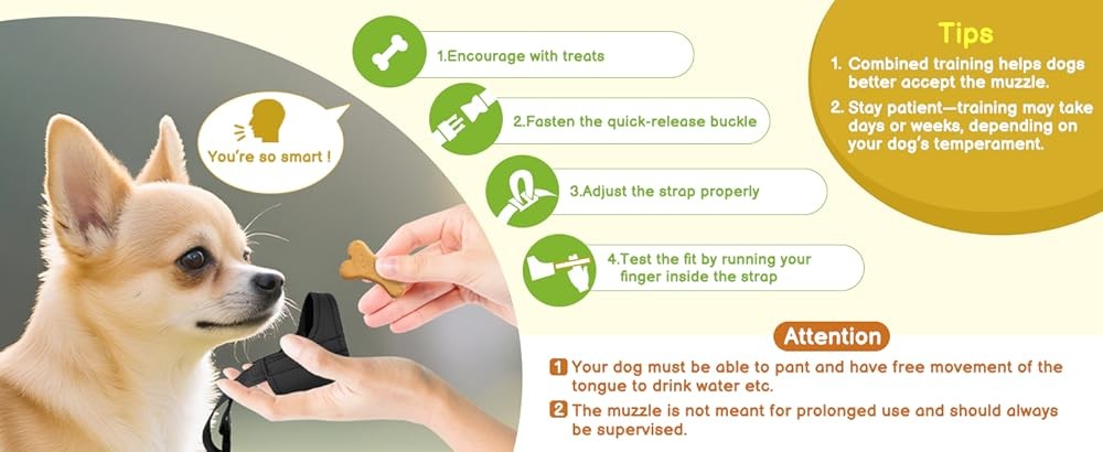 Short Snout Dog Muzzle for Small Medium Dogs, Soft & Sturdy