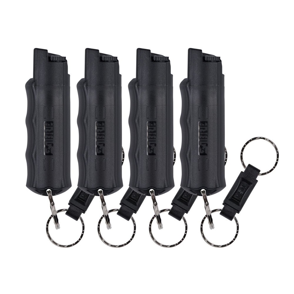 SABRE Pepper Spray w/ Quick Release Key Ring, 12-ft Range, 10 Second Spray Time