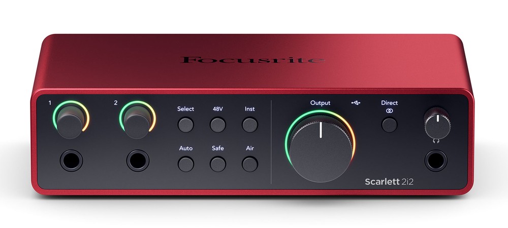 Focusrite Scarlett 2i2 4th Gen Studio Recording USB Audio Interface+Software+Mic