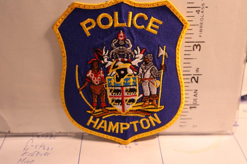 police patch   HAMPTON POLICE VIRGINIA  BLUE