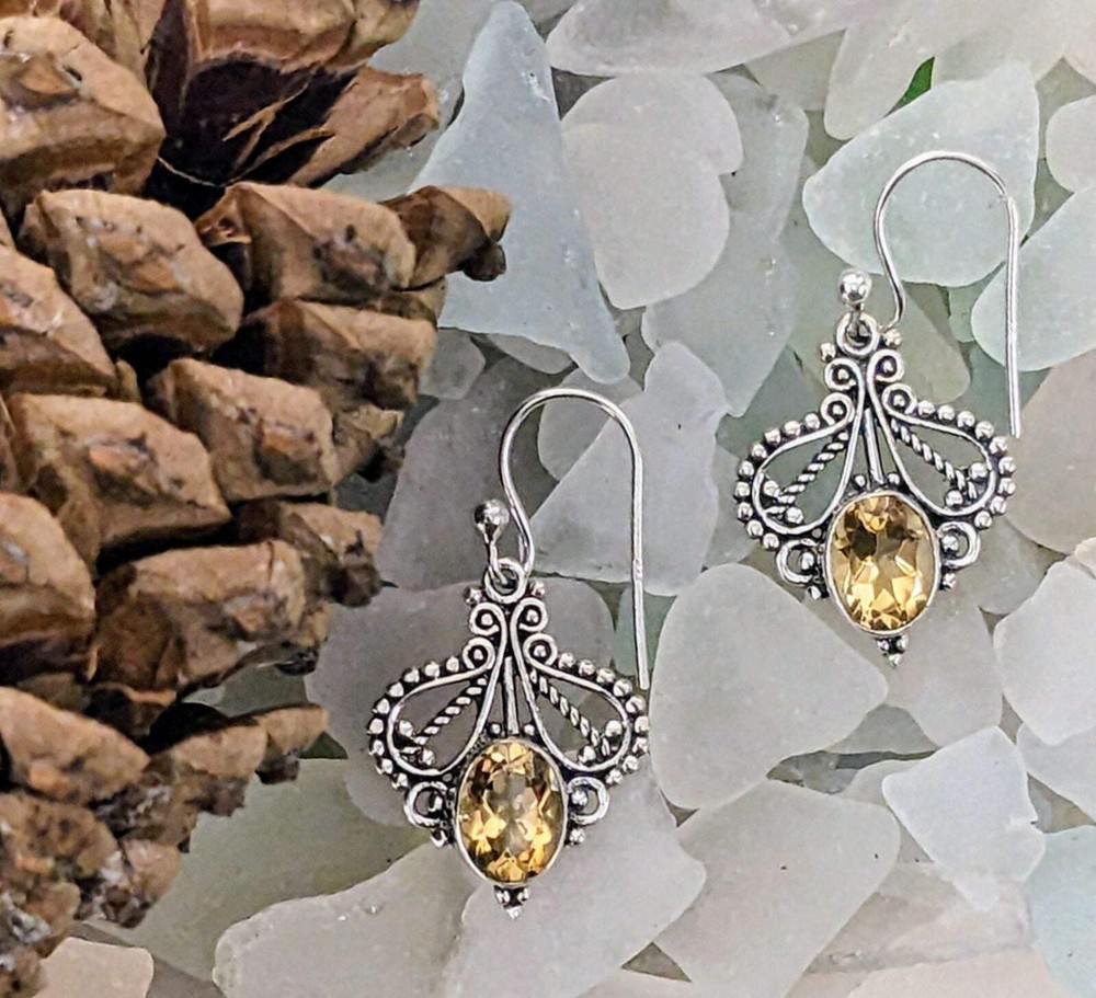 Delicate Citrine Earrings