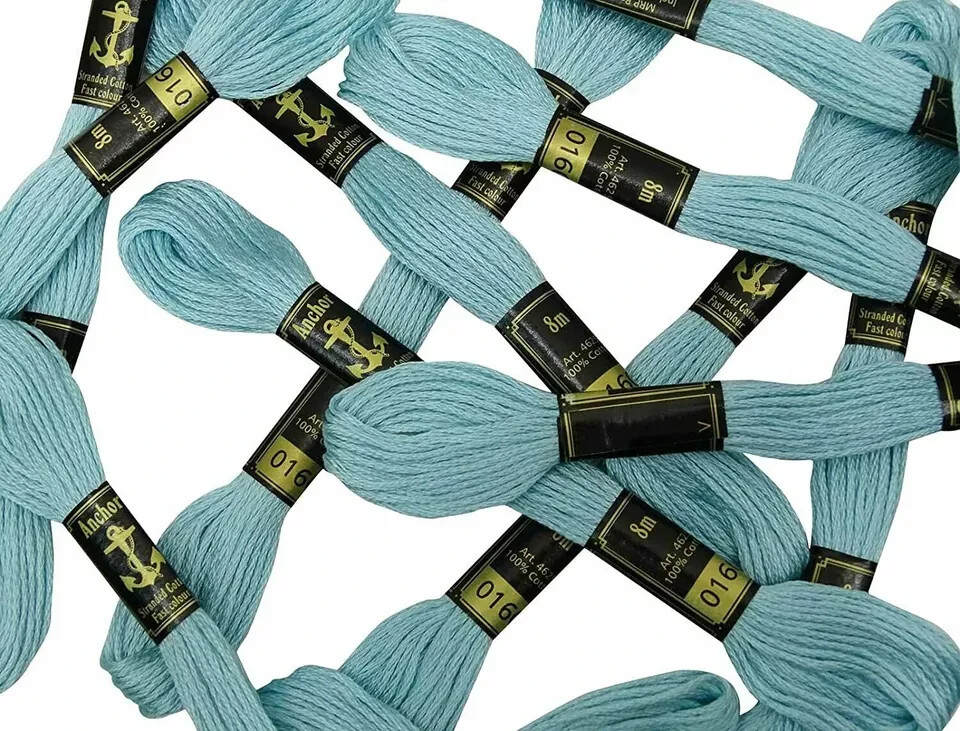 Anchor Threads Cross Stitch Stranded Cotton Thread Sewing Hand Embroidery Blue