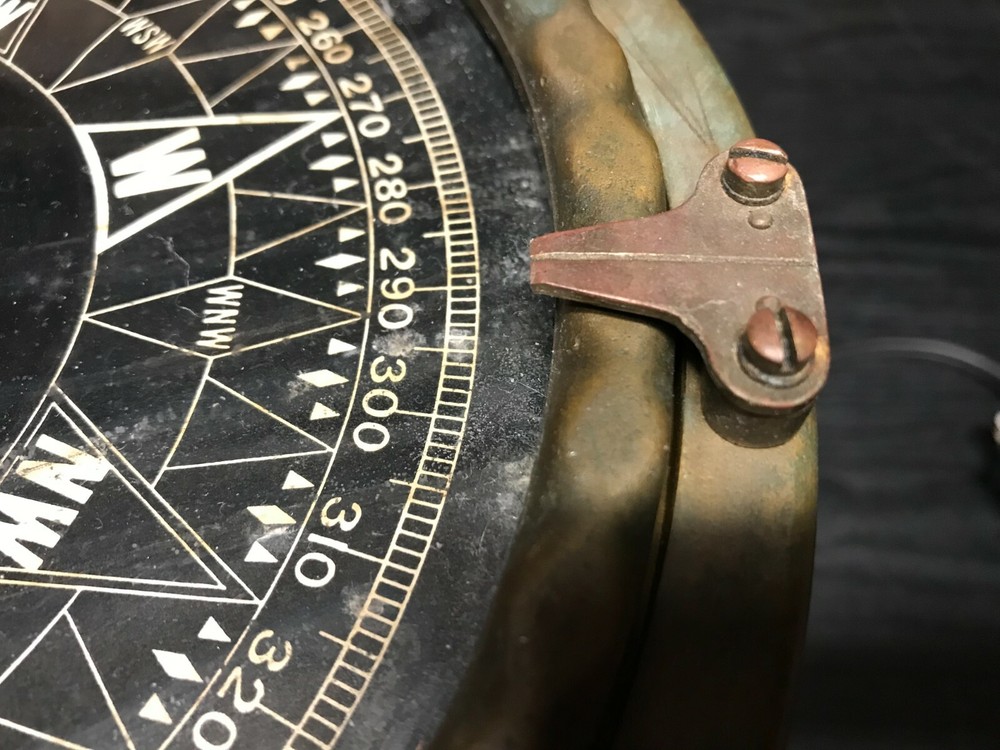 Antique Pelorus (Dumb Compass) Solid Bronze with Light