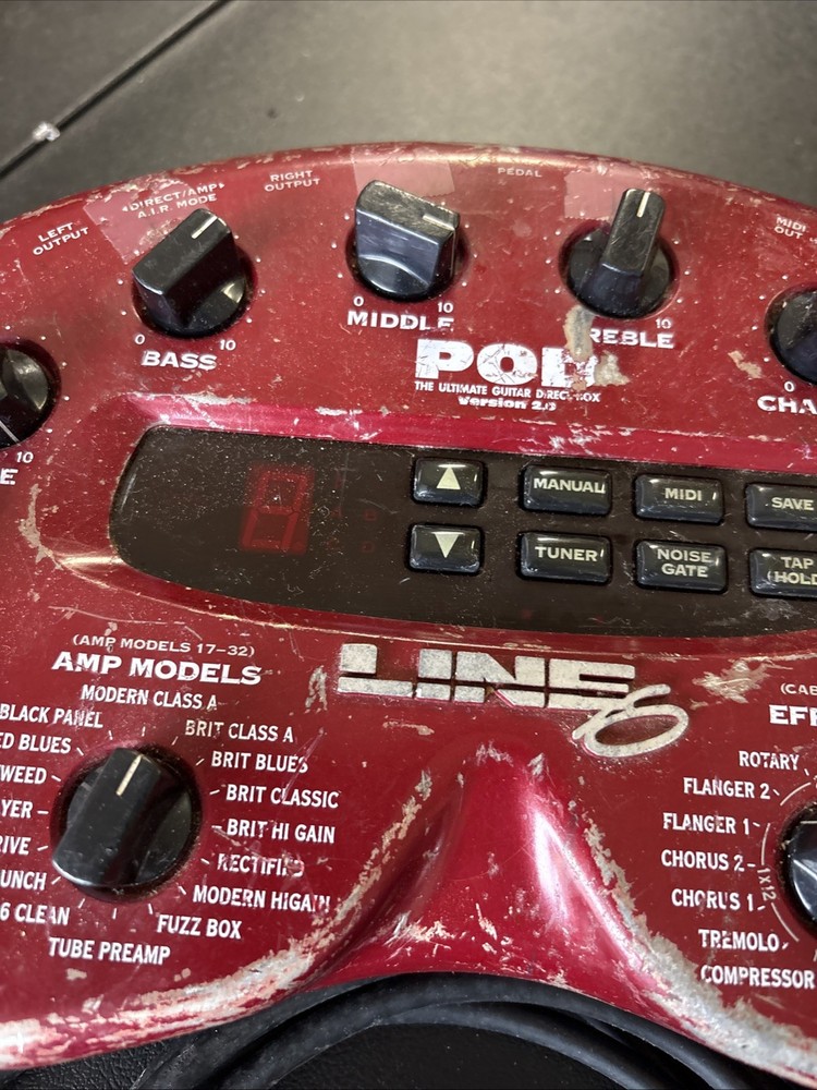 Line 6 POD 2.0 Multi-Effects Guitar Effect Pedal Untested