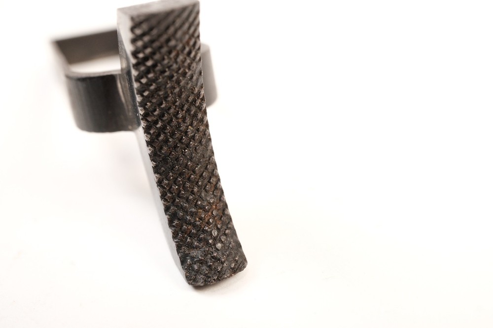 H383 Colt 1911 A1 USGI Trigger Milled Checkered Type 2? Solid Back