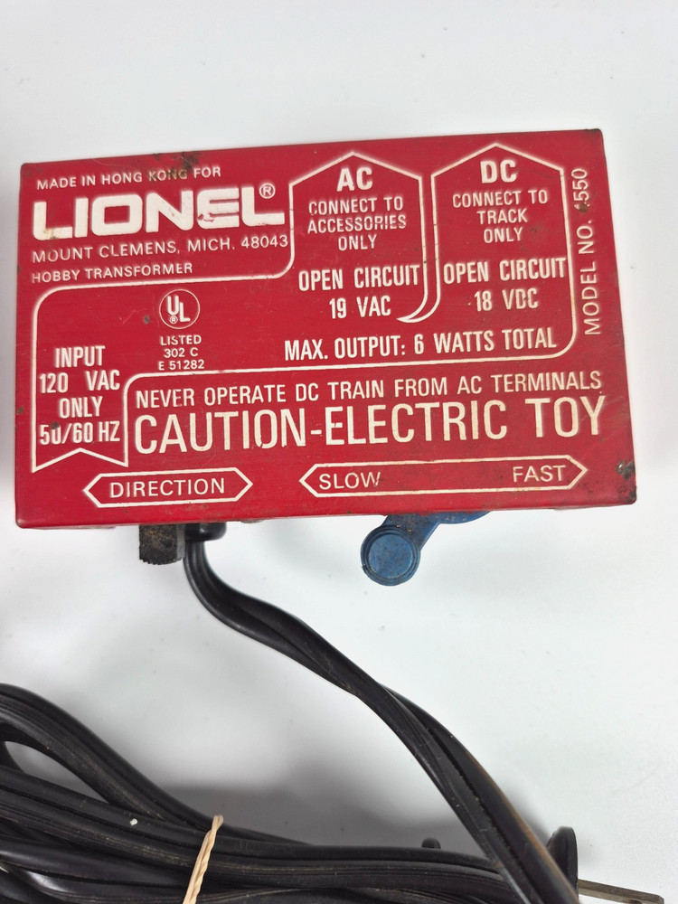 LIONEL 4150 & LIONEL 4550 Transformers- Untested
