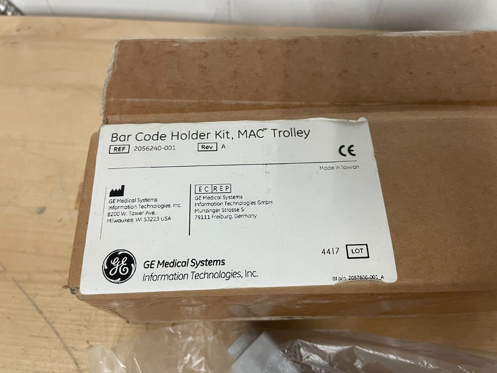 GE Bar Code Holder Kit Mac Trolley 2056240-001 *