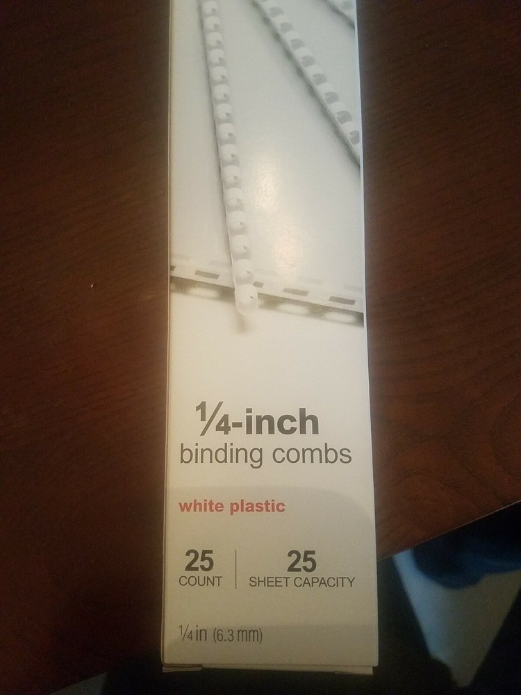 1/4-inch Binding Combs 25 Count Sheet Capacity