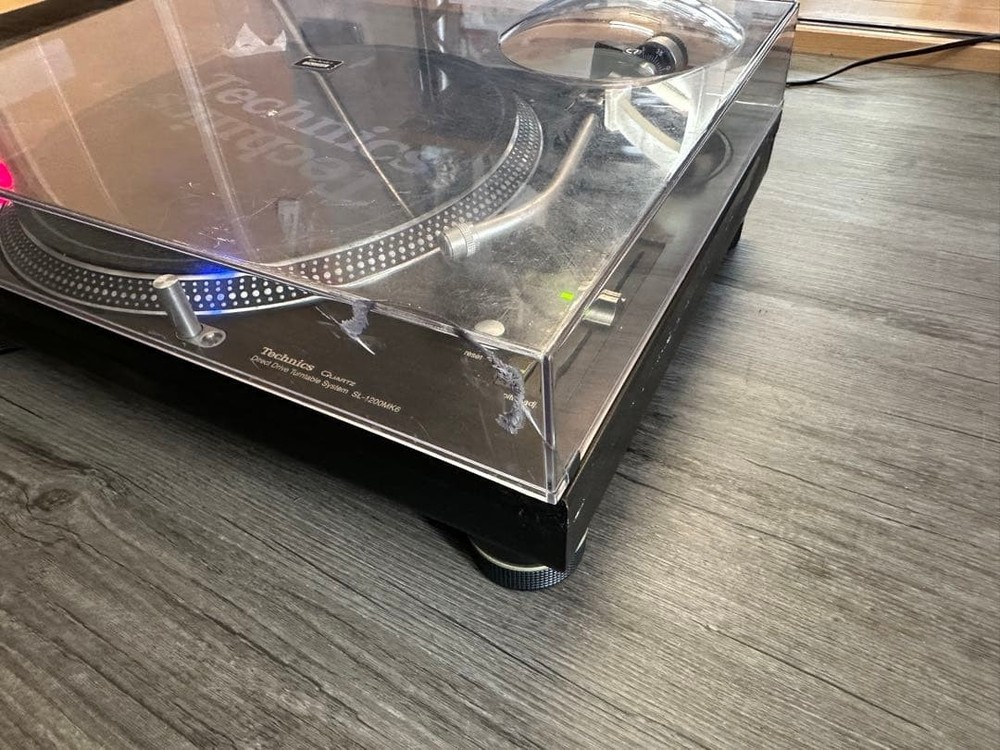 Technics SL-1200MK6 Black Direct Drive DJ Turntable Tested Working