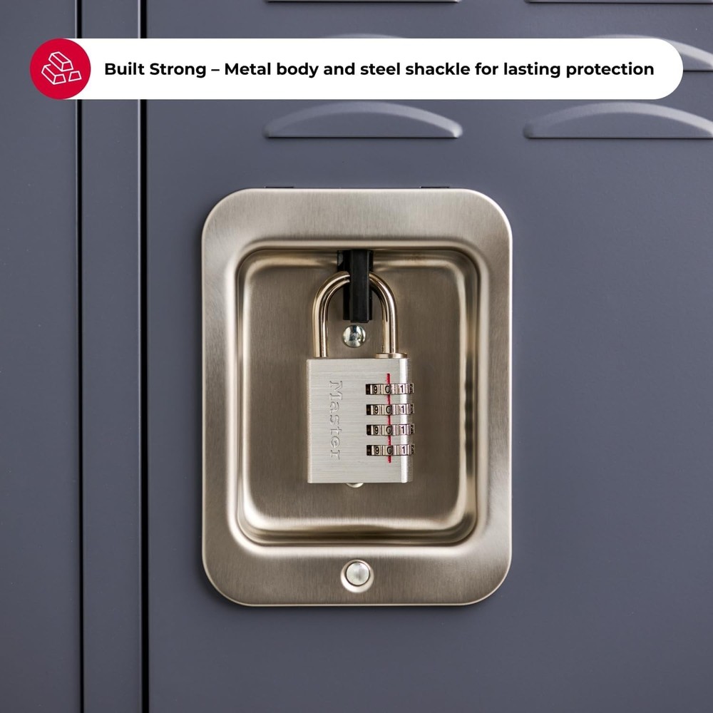 643D Set Your Own Combination Padlock, 1 Pack, Silver