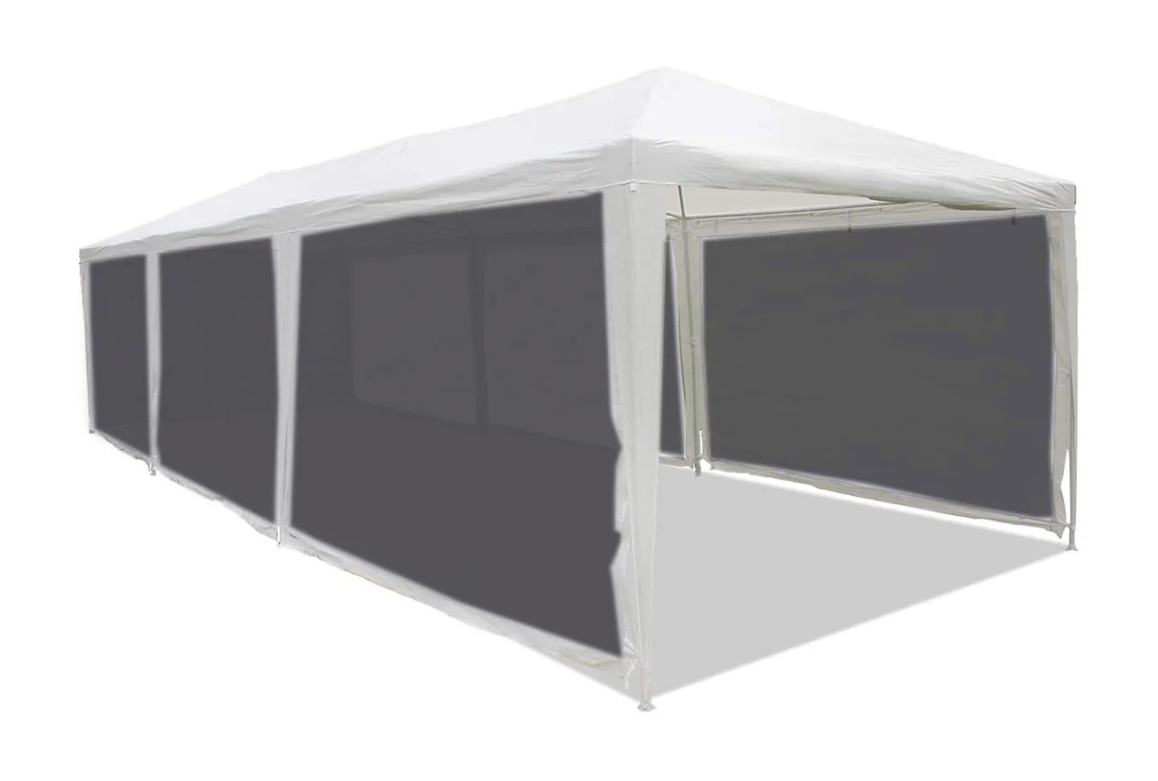 5' X 12' Stationary Black Mesh Sun Shade Tarp, 75% UV Block