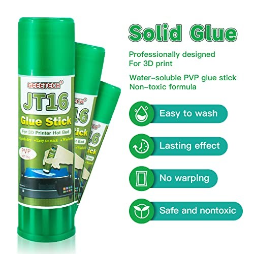 D Printer Glue Stick Pack, Perfect First Layer Adhesion, Prevents Warping on 3