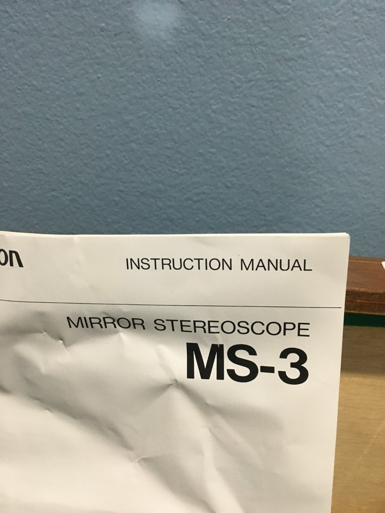 Topcon MS-3 Mirror Mapping Stereoscope Topography In Case