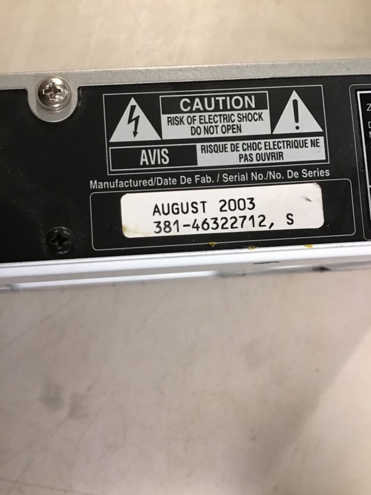 Zenith DVD Player DVB312 Silver NOT WORKING Parts No Remote See Below