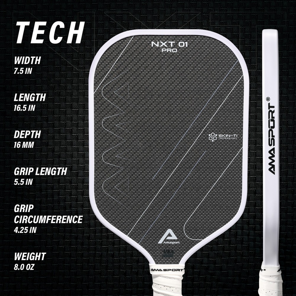 NXT01 Pro Skin-Ti 16mm Pickleball Paddle